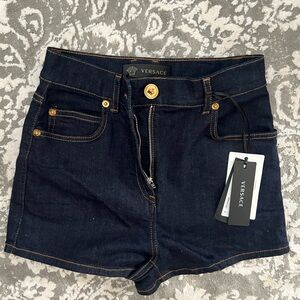 Women’s new Versace denim shorts